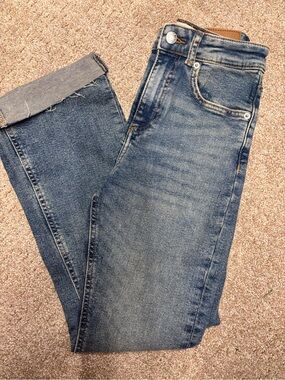 Women's Straight-Leg Mid-Rise Blue Jeans